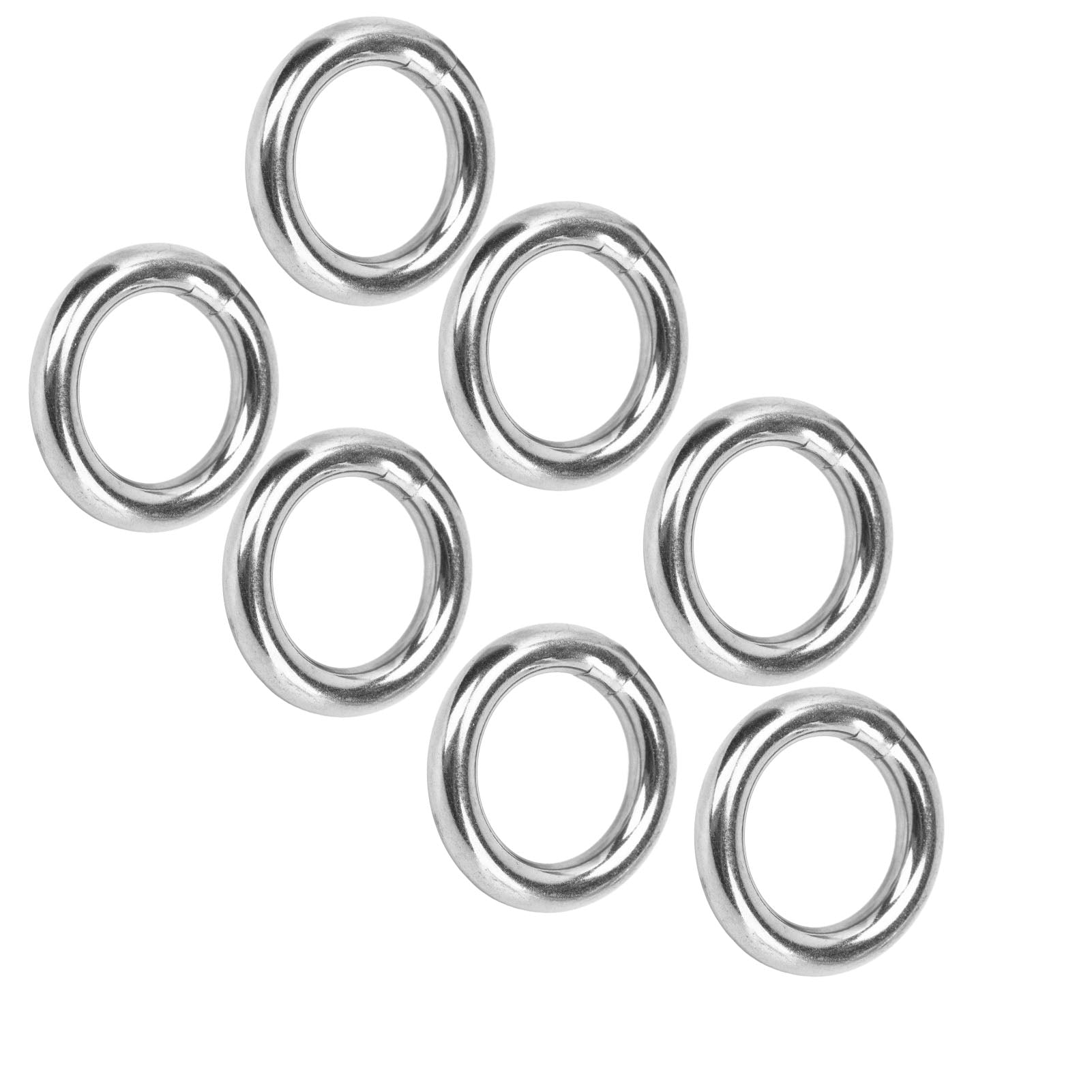 O ， Waterproof Strong Load Bearing 304 Stainless Steel Metal O  7 Pcs  For Fitness Hoops 8x30mm，8x35mm，8x40mm，8x80mm