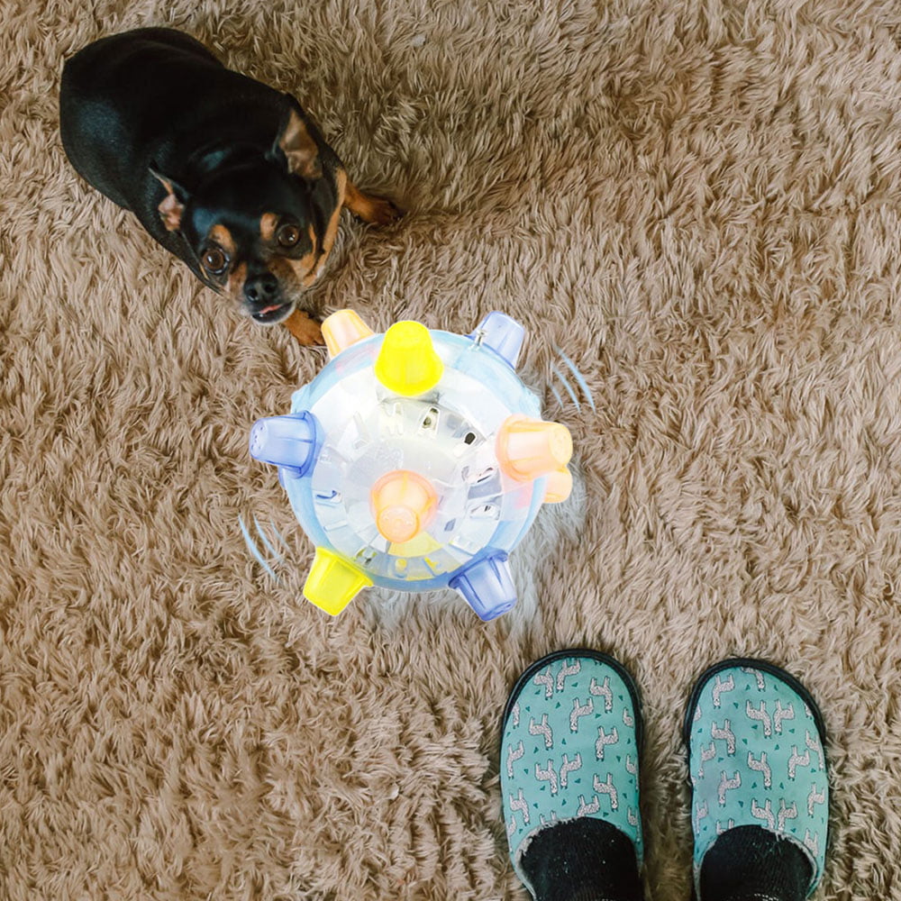 HOTBEST Flash Jumping Ball Creatie Dog Bouncing Ball Jumping ibrating Ball Flashing Jumping Pet Ball With Colorful LED Lights And Music