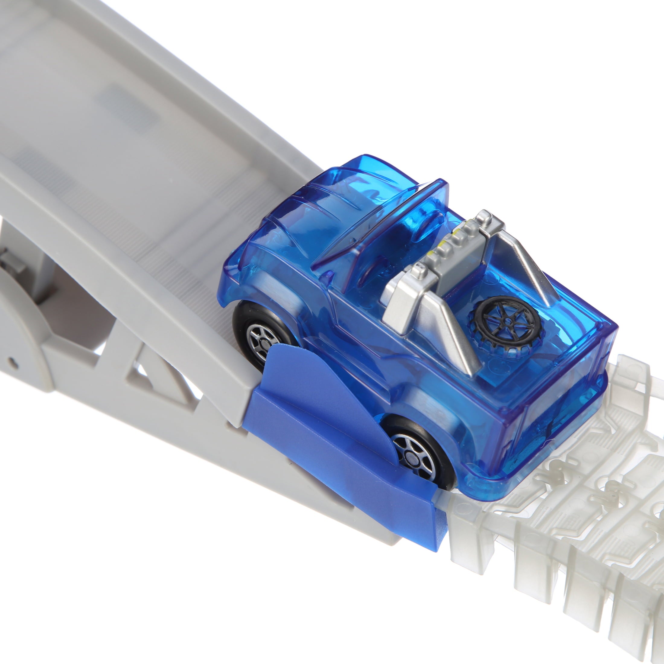 Magic Tracks Monster Truck Rally with a 10ft Glow in the Dark Race Track， for Ages 3+