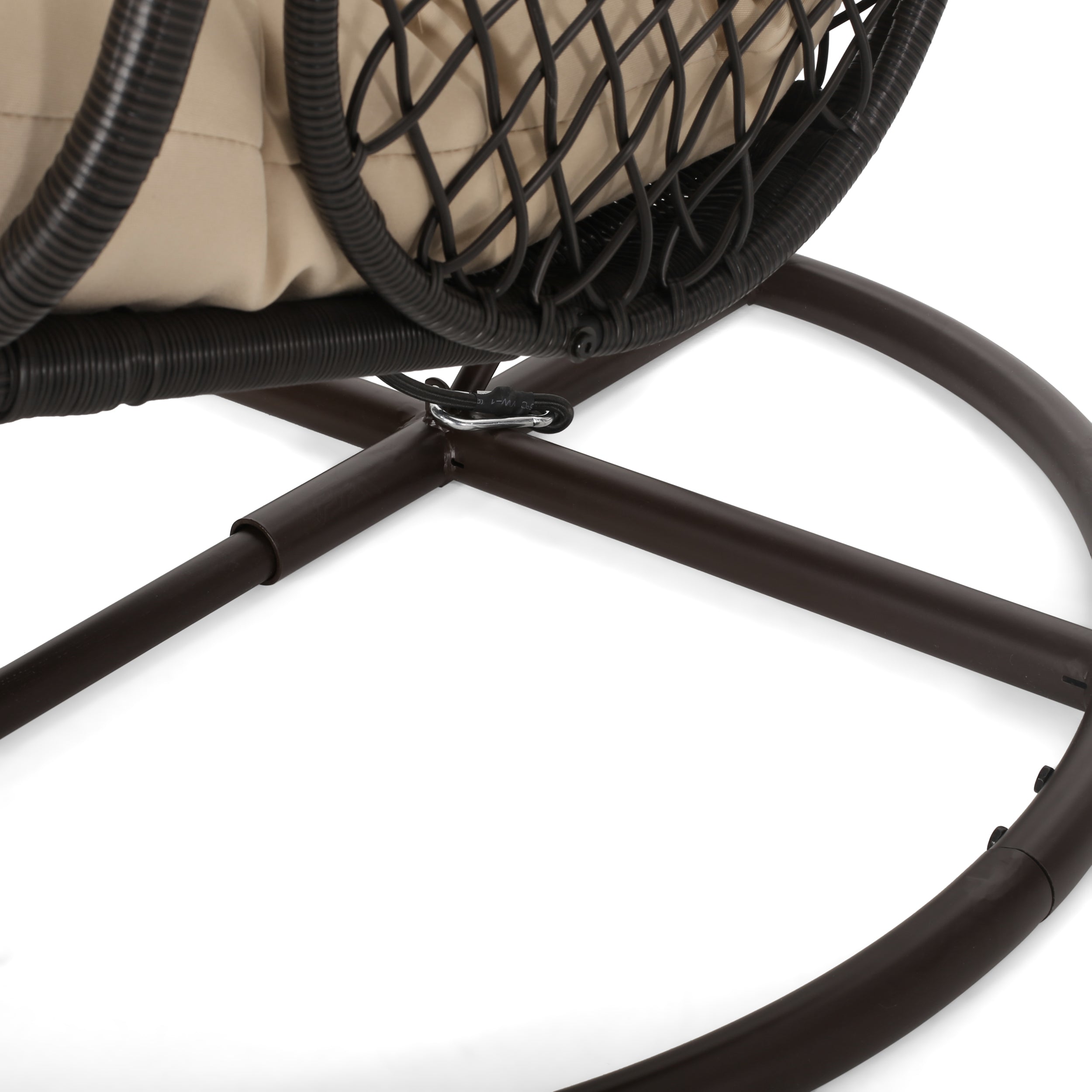 Primo Outdoor Wicker Hanging Basket Egg Chair with Stand