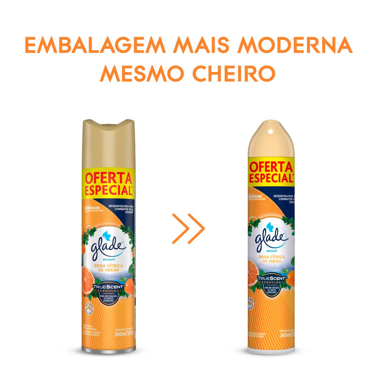 Desodorizador Glade Aerossol Brisa Citrica de Verao 360ml Oferta Especial