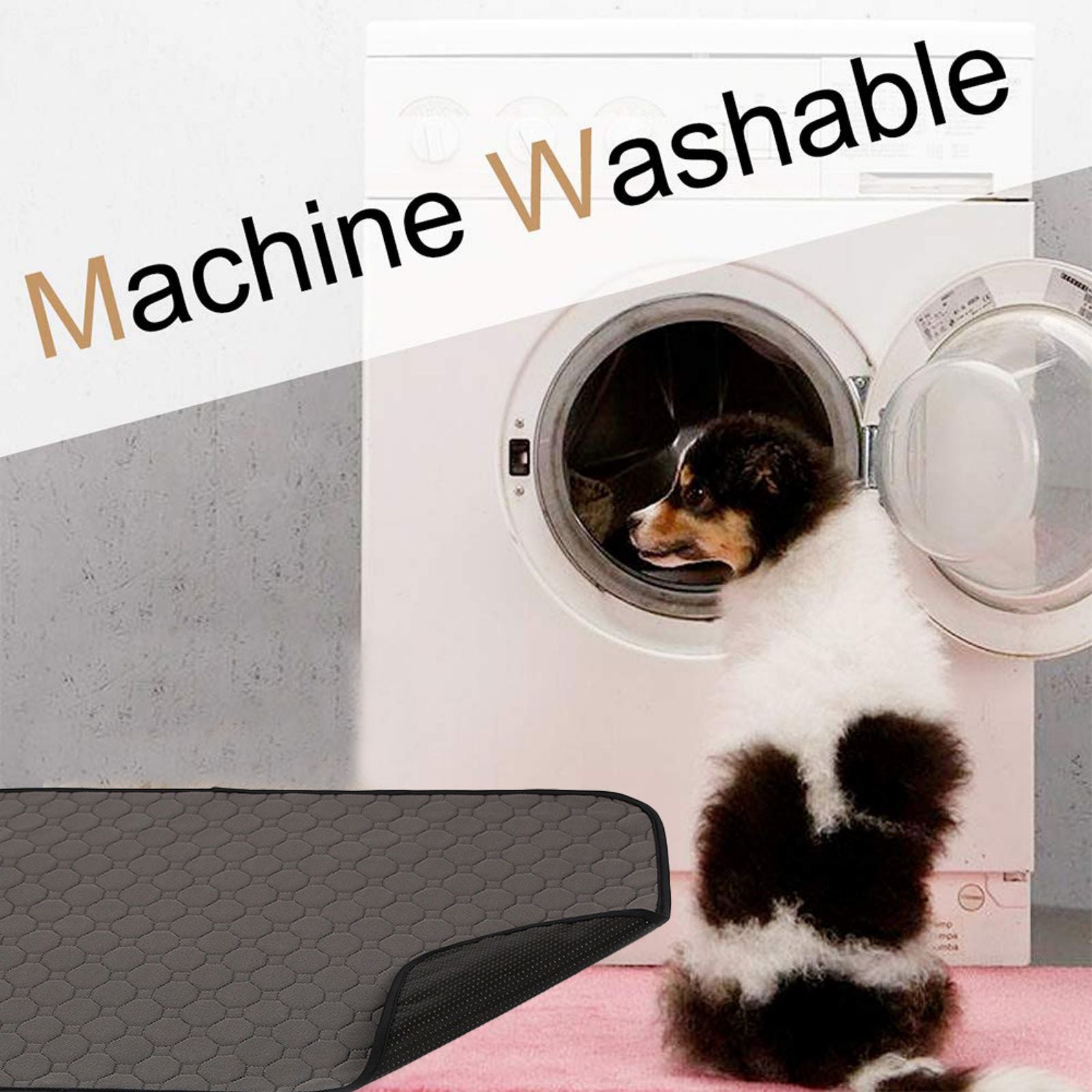 IDOMIK Dog Mat Pet Pad Waterproof Dog Bed Mat Crate Kennel Pad Sleeping Mattress for Small Medium and Large Dogs Cats Washable Pet Mat for Eating Bowls， Dog Cages， Cars and Sofa