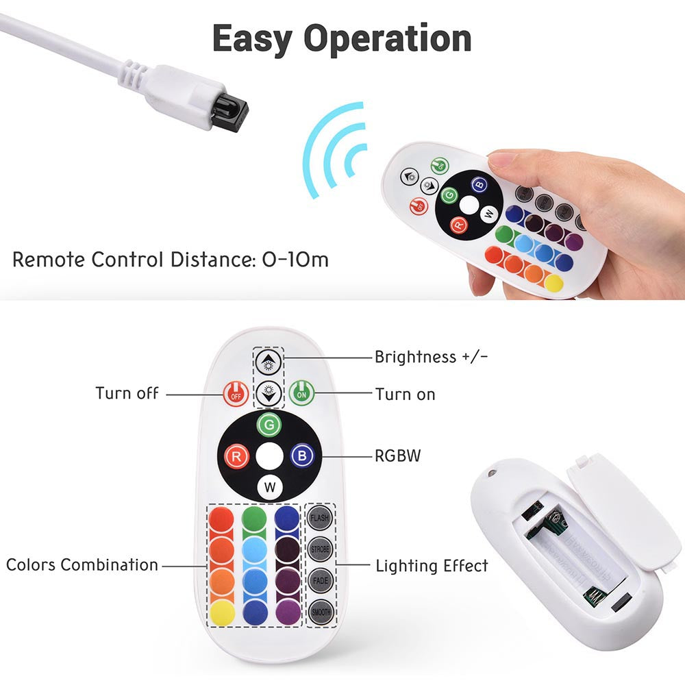 DELight Neon Rope Light Flexible 50ft 16 Colors & 4 Modes