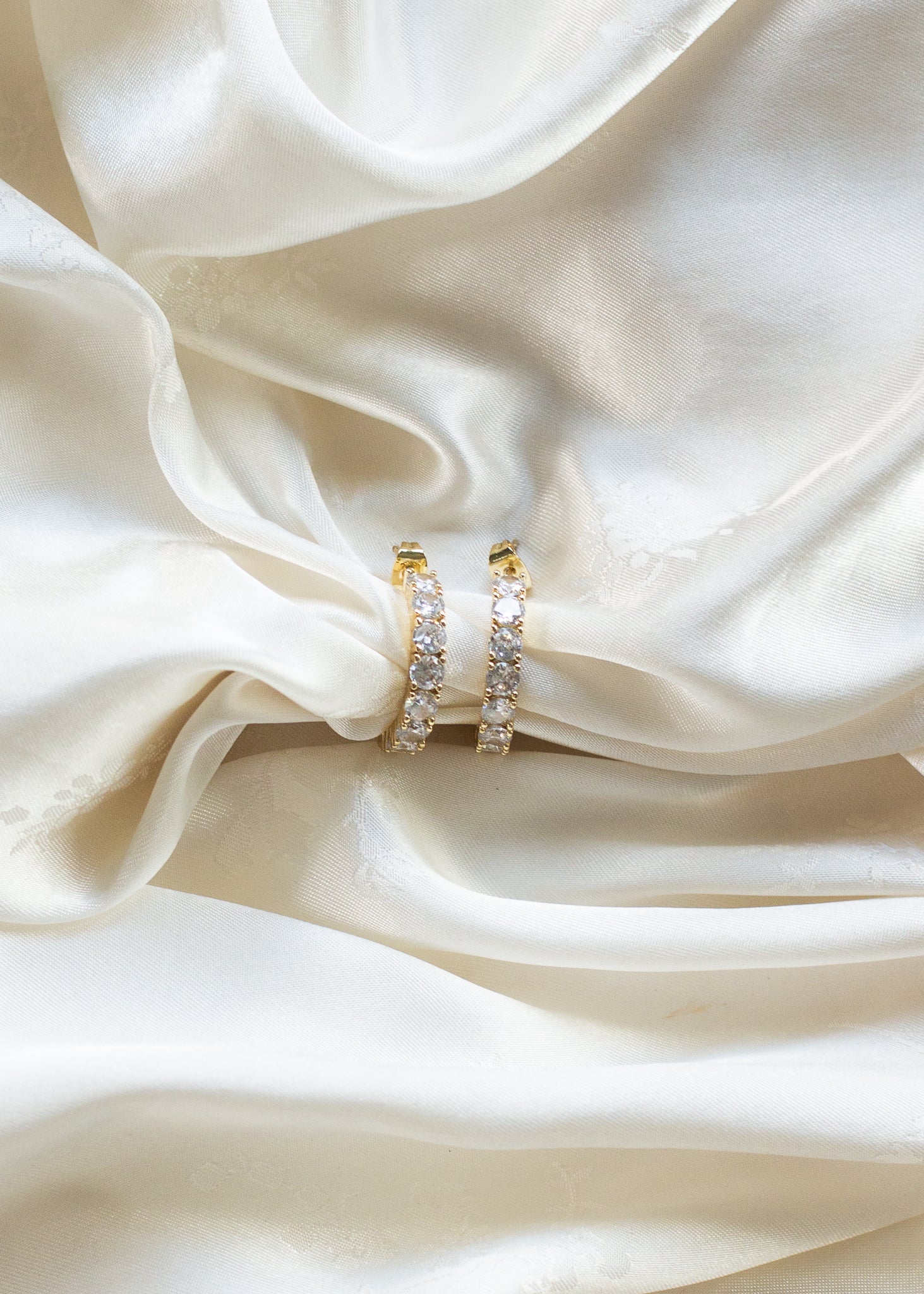 Shashi Pave Hoops  Yellow Size One Size