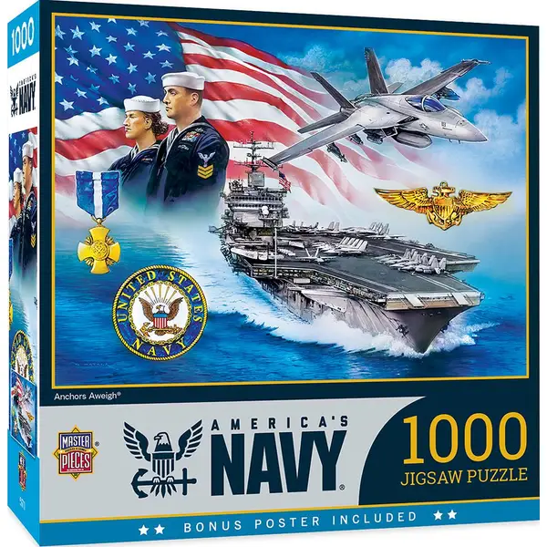 Masterpiece Puzzle 1000-Piece U.S. Navy Forged by the Sea Puzzle