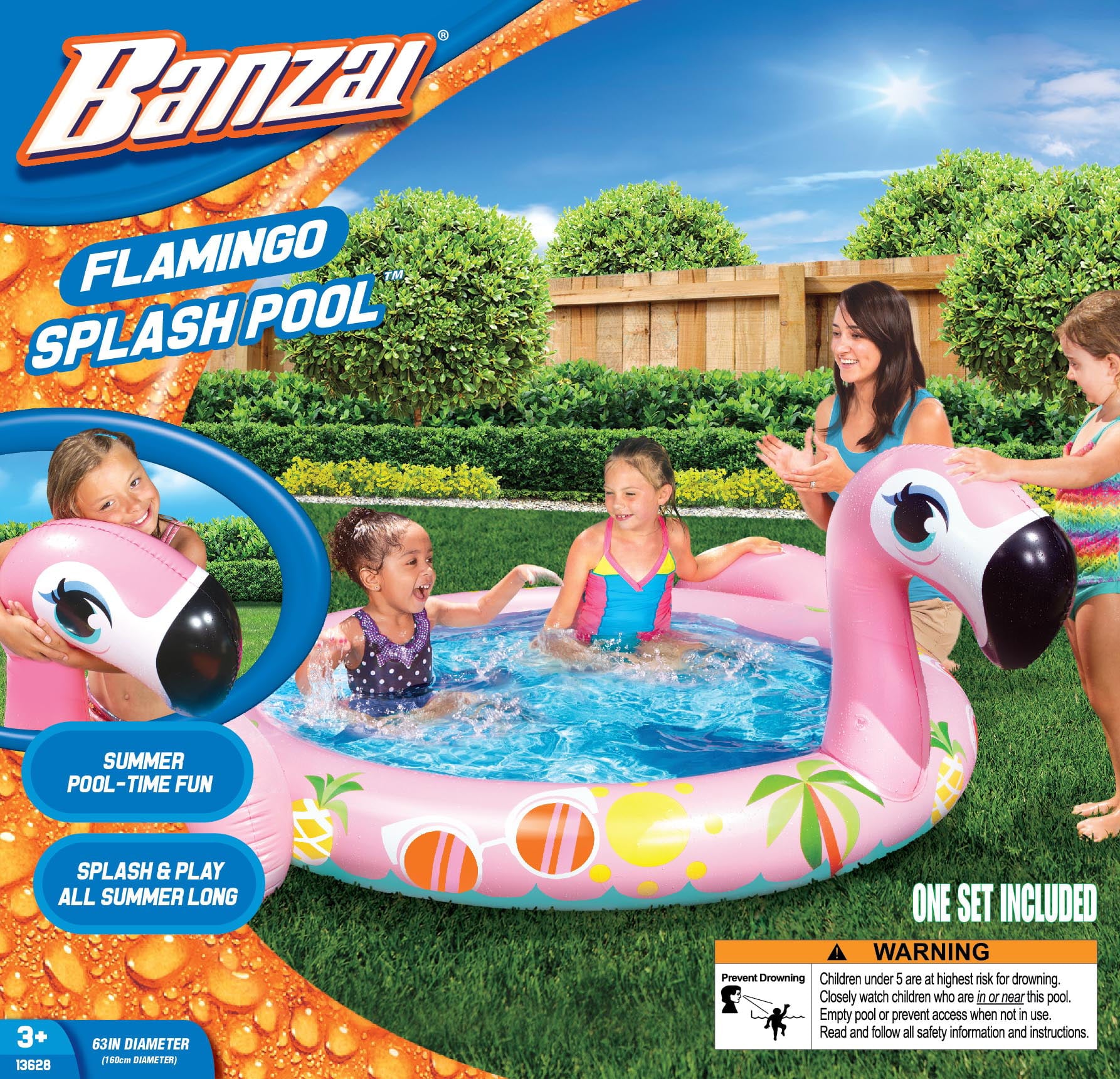Banzai Flamingo Splash Blowup Pool