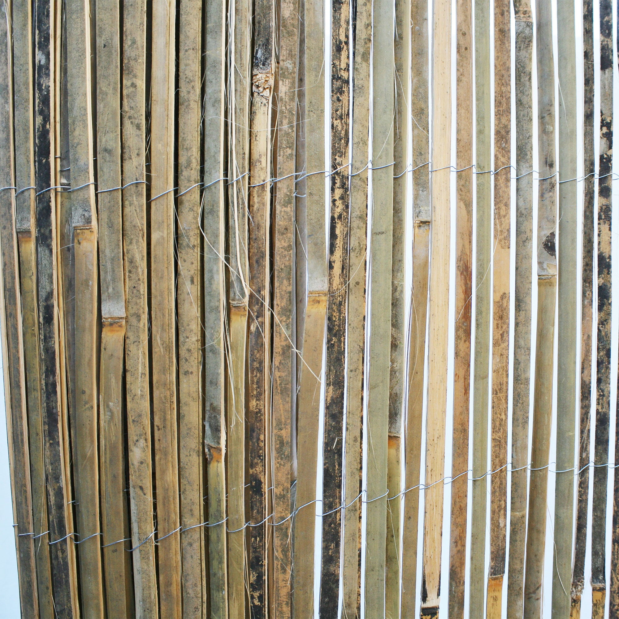 Backyard X-Scapes Natural Raw Split Bamboo Slat Fence 6 ft H x 6 ft L