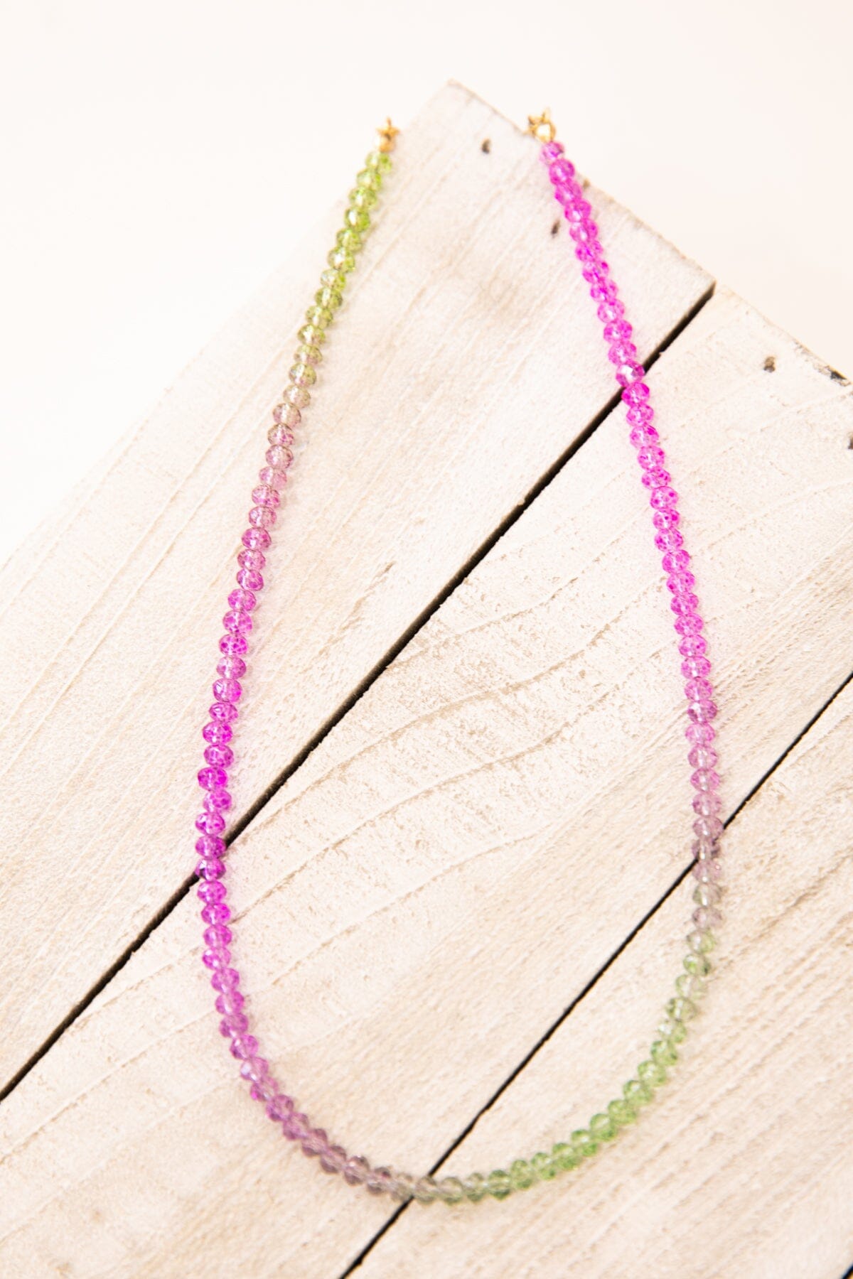 Purple and Green Ombre Choker Necklace