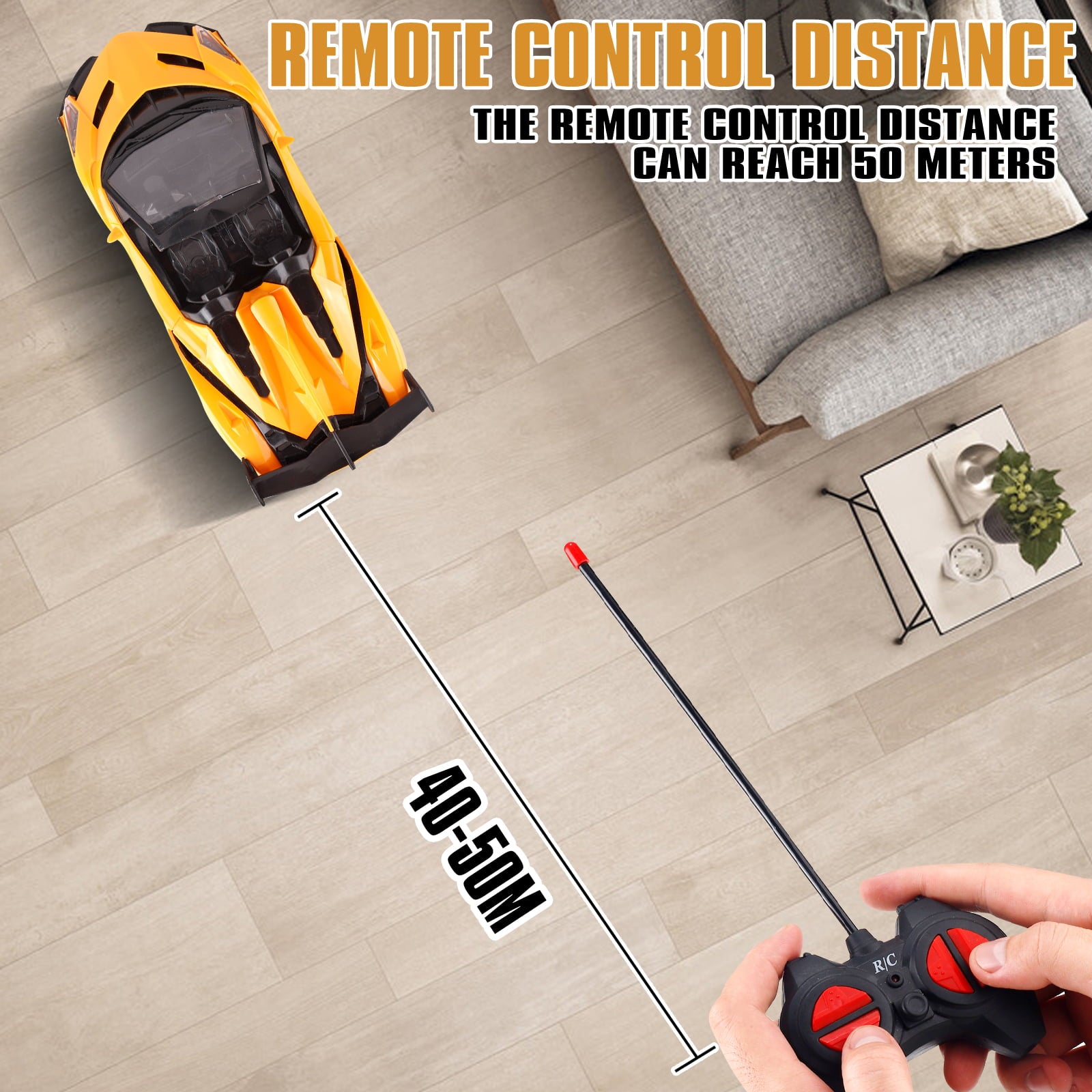 Remote Control Car RC Cars Xmas Gifts for Kids 1/18 Scale Electric Sport Racing Hobby Toy Car  Lamborghini Model Vehicle with Lights Kids Toys Gifts for 4 5 6 7 8 Year Old Boys