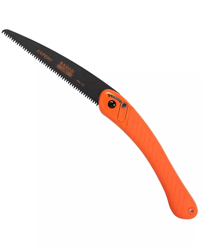 Bahco Folding Outdoor Garden X17 Pruning Metal Hand Saw， Orange， 15.5