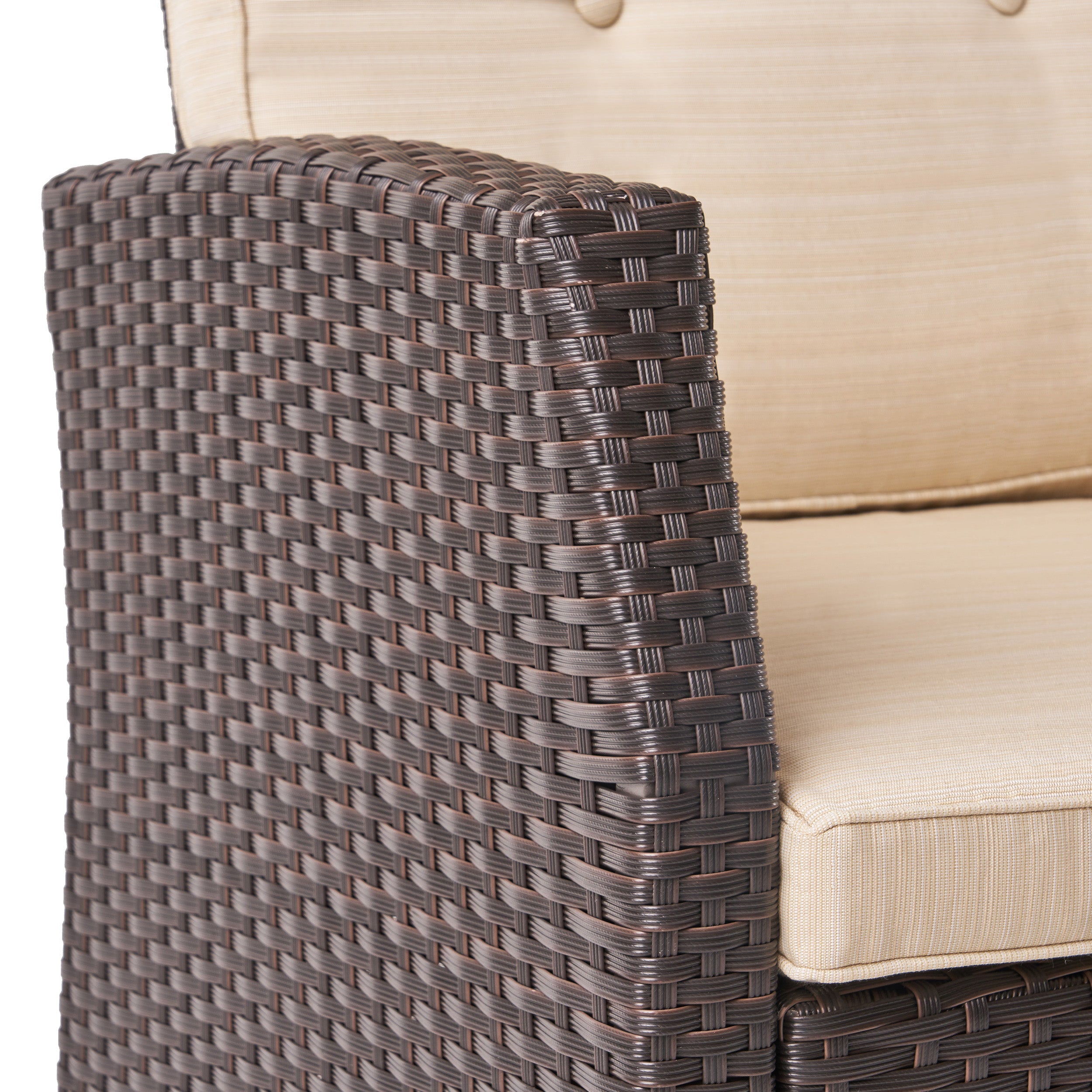 Nikki Outdoor Wicker Club Chair with Cushions