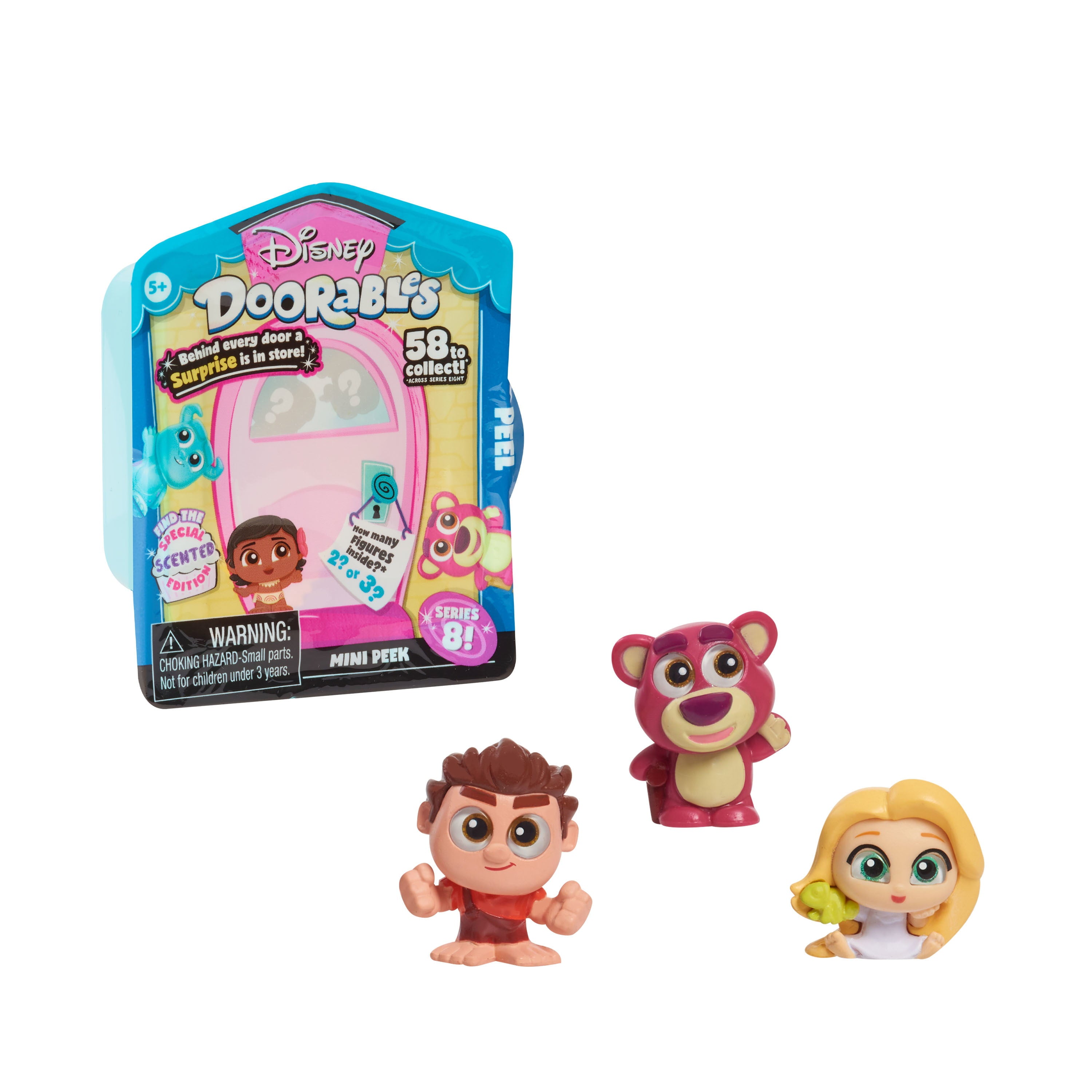 Just Play Disney Doorables Mini Peek Series 8 Collectible Figures， Blind box (Any 2 or 3 figurines)