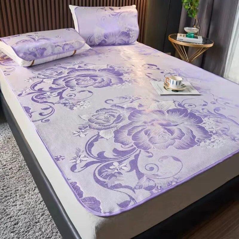 Pillow Top Éden Floral em Seda Gelo - Transforme Sua Cama em um paraíso de frescor!