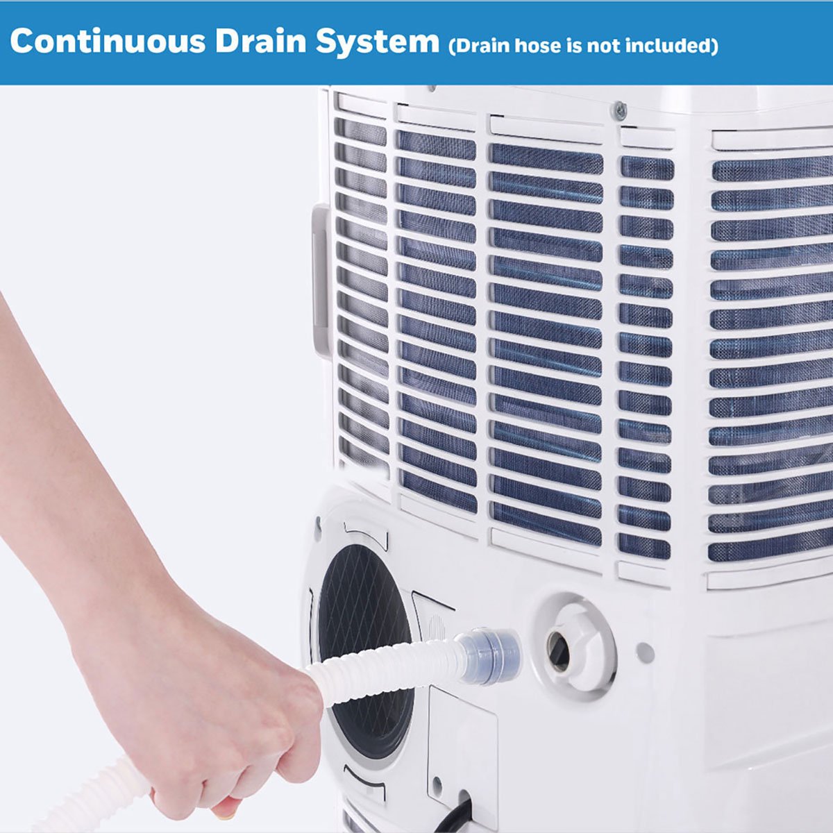 Honeywell 8，000 BTU ASHRAE (4，000 BTU DOE) White/Black Portable Air Conditioner， Dehumidifier and Fan