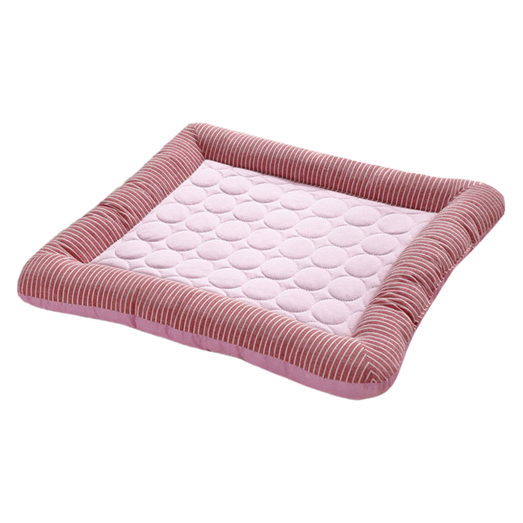 Dog Cage Mat Pets Self Cooling Mattress Bed Pad Sleeping Mat Pink 45x35cm