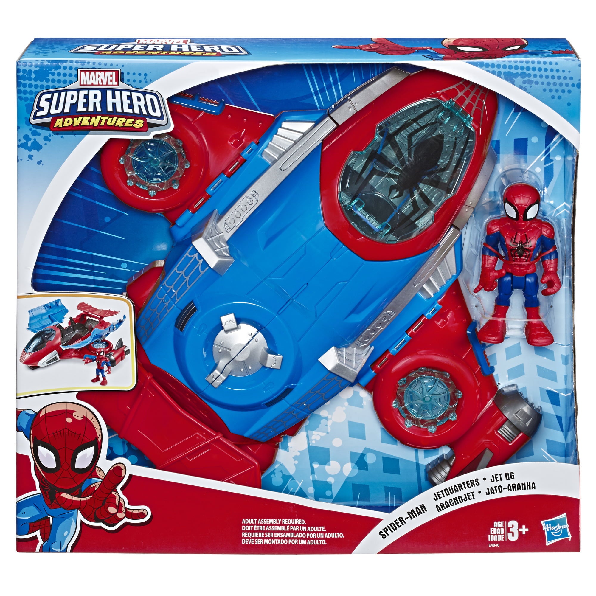 Playskool Heroes Marvel Super Hero Adventures Spider-Man Jetquarters， Ages 3+