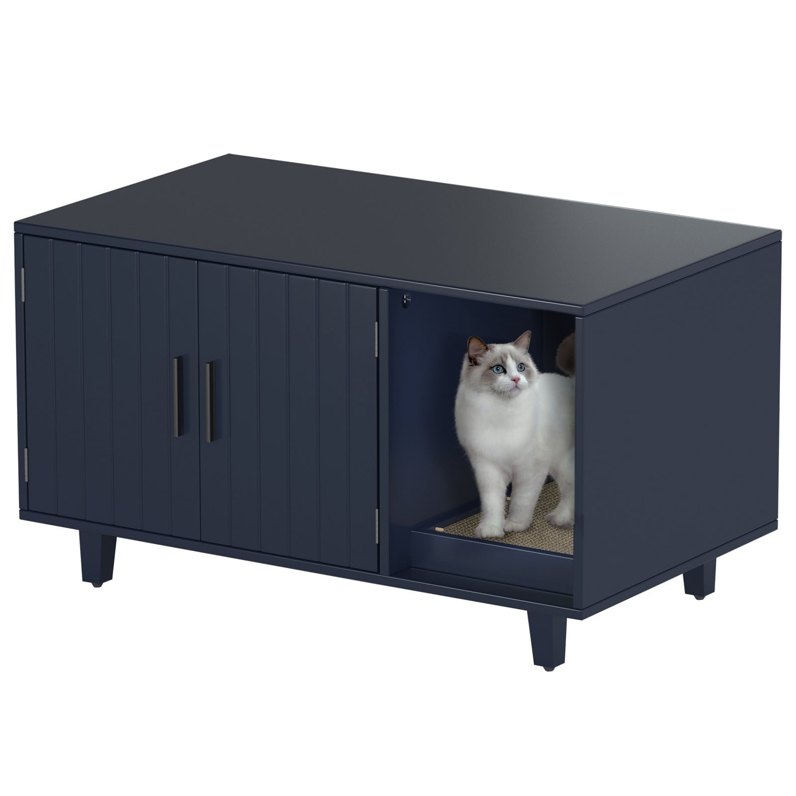 Modern Pet Crate Cat Washroom Hidden Litter Box Enclosure House Table