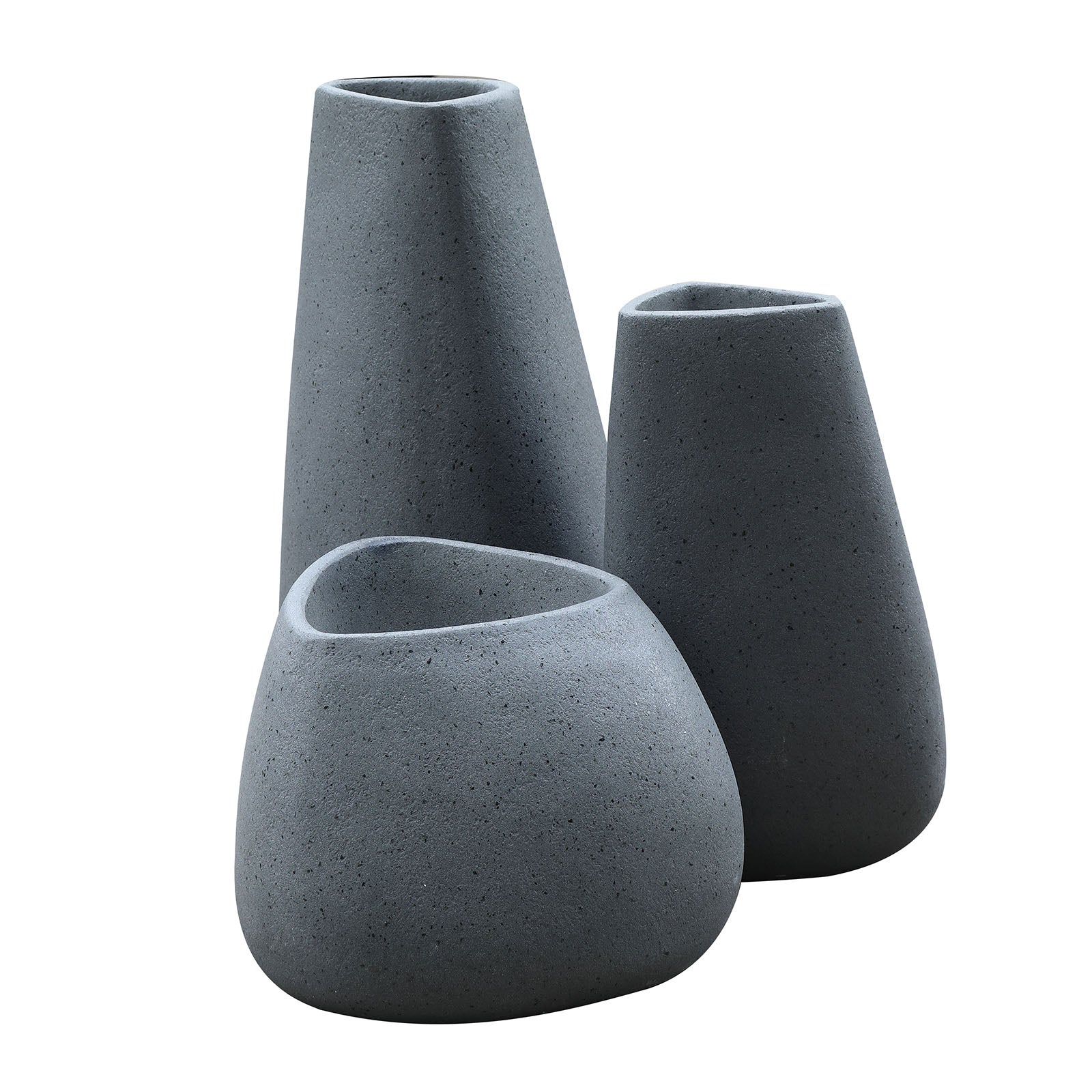 Set Of 3 Outdoor/Indoor Fiberglass Concrete Planter Box Xk-8177A+B+C