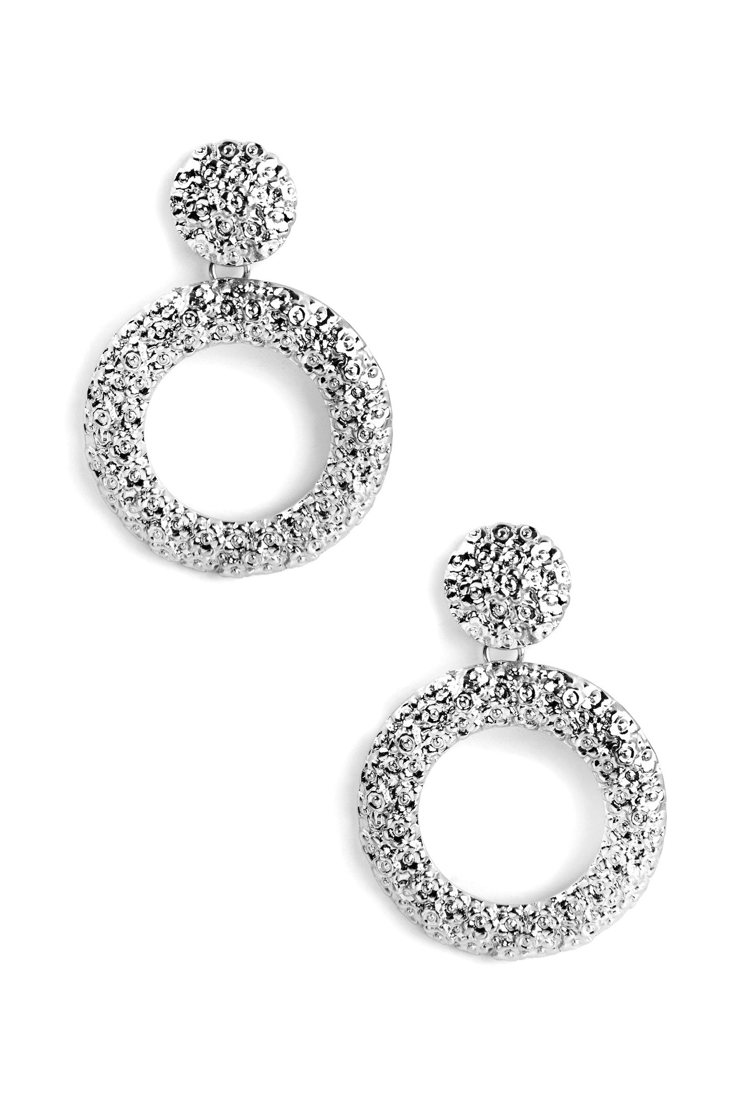 O Ring Textured Earrings