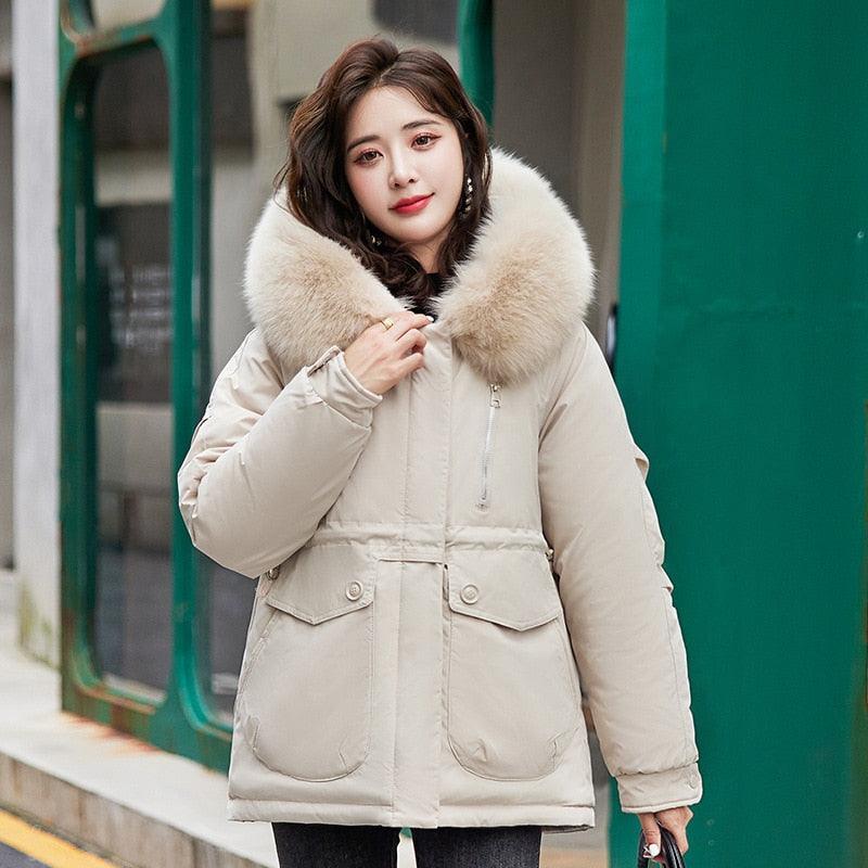 Casaco Feminino Artemis™ com Gorro e Interior em Pelúcia / Esbanje Muito Estilo & Classe Neste Inverno!