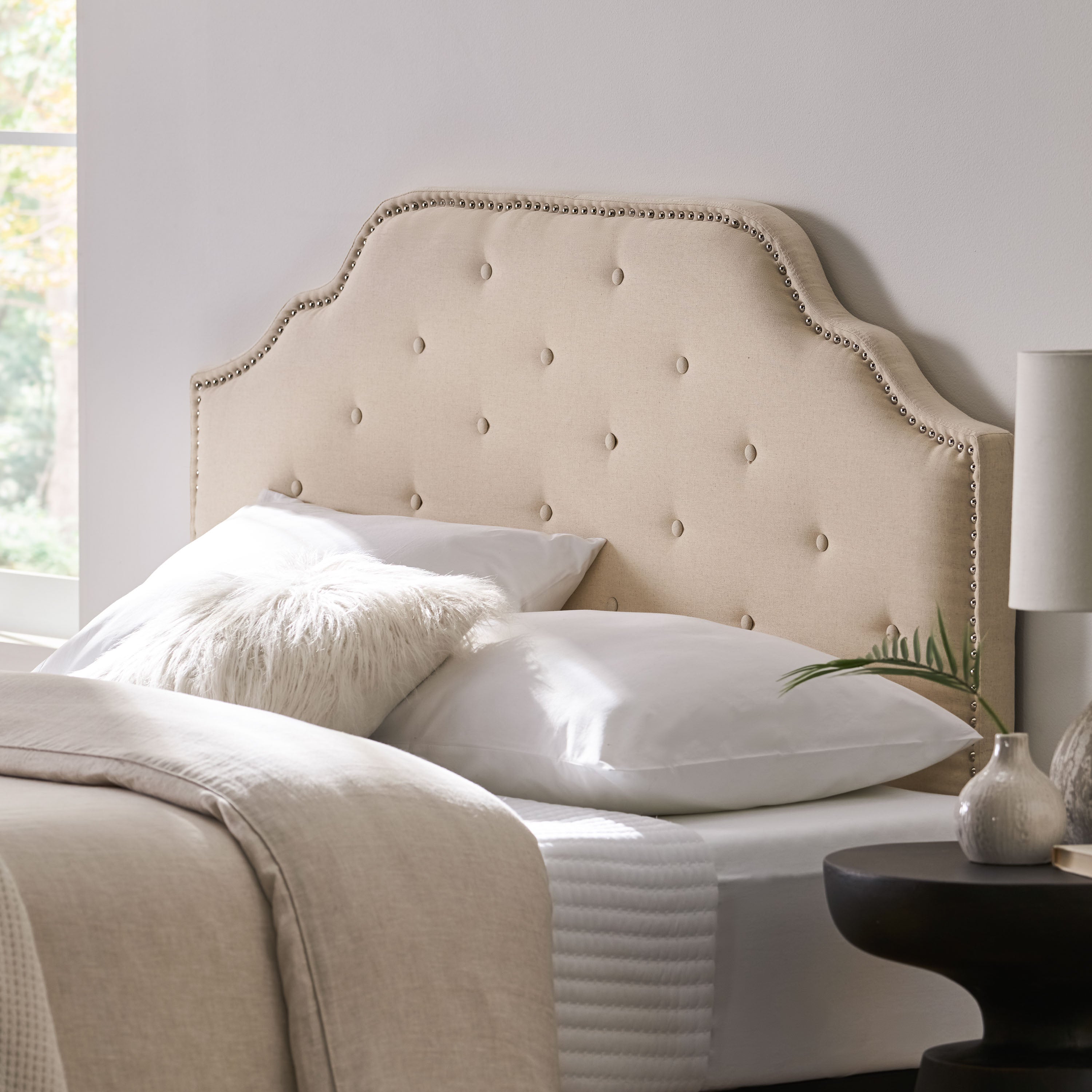 Luella Fabric Tufted Queen/Full Headboard