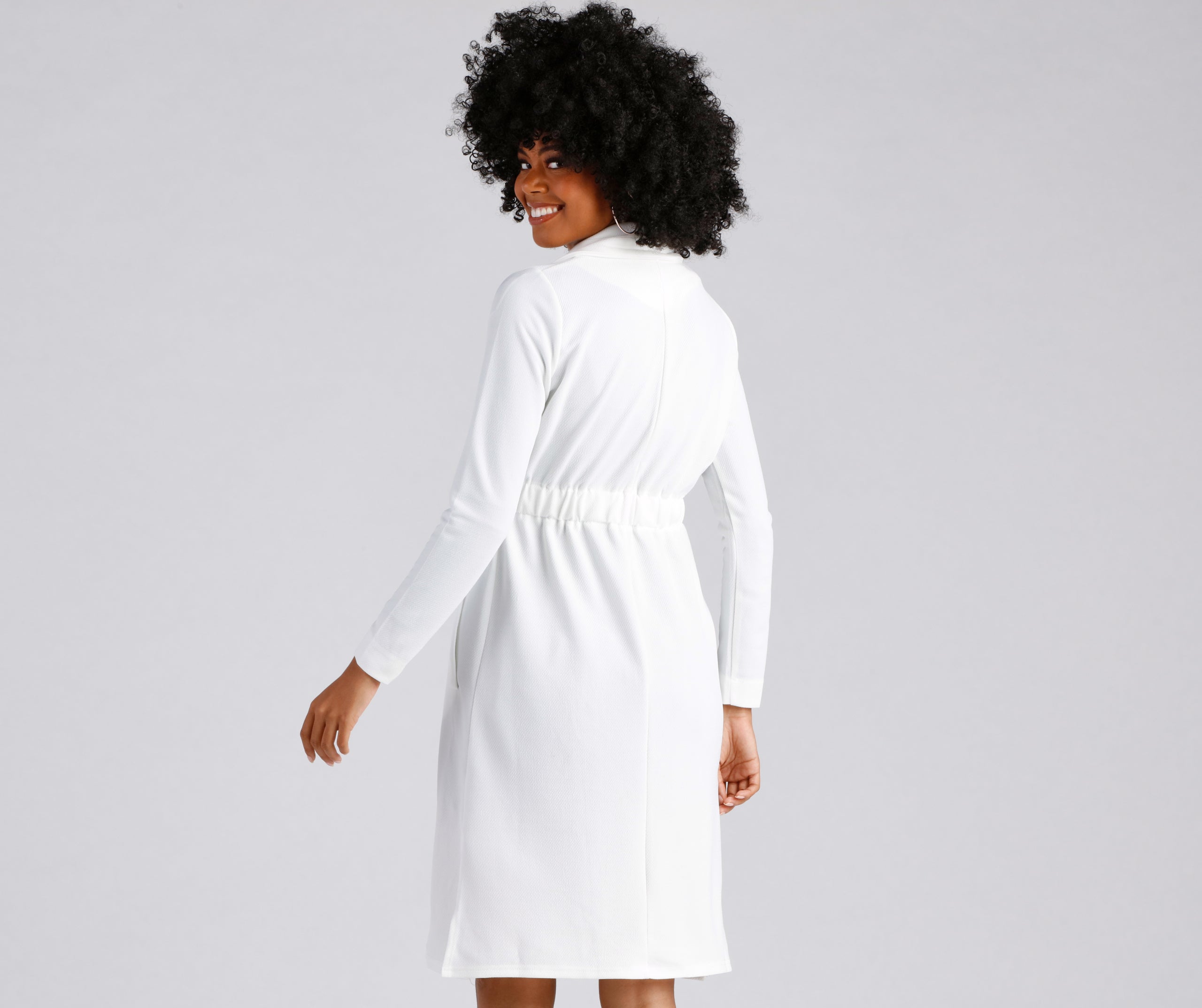 Making Moves Tie Waist Trench