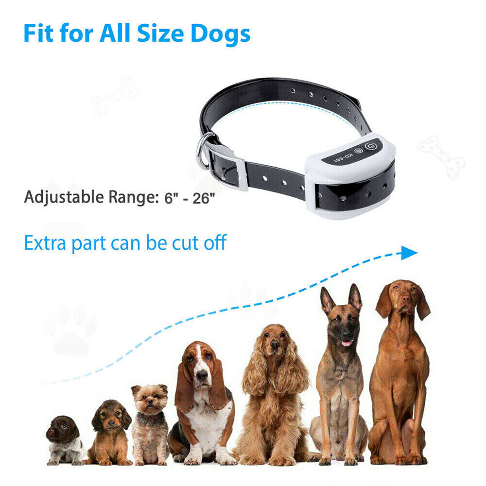 KingFurt Pet Electric Fence Containment System Wireless Waterproof Adjustable Shock Collar Pet Trainer(1-Drag-1)