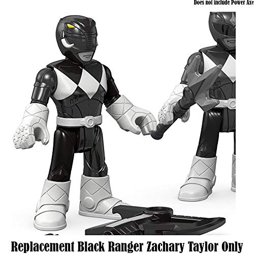 Replacement Figure for Imaginext Power Rangers Playset CHH57 - Black Ranger and Blue Ranger ~ Replacement Black Ranger Zachary Taylor