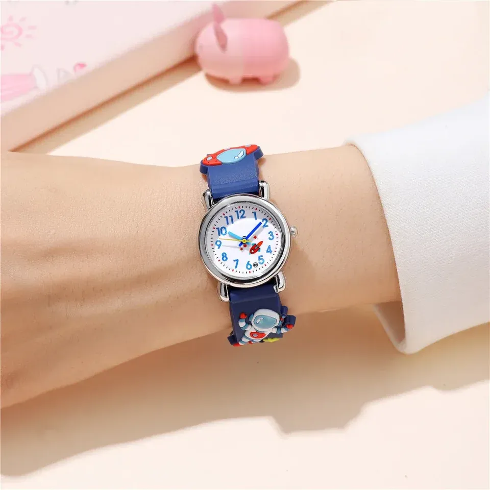 LIUYANGTIAN Spaceman Children Watch For 1-15 years old Boys Soft Silicone Cartoon Kid Wristwatch Clock