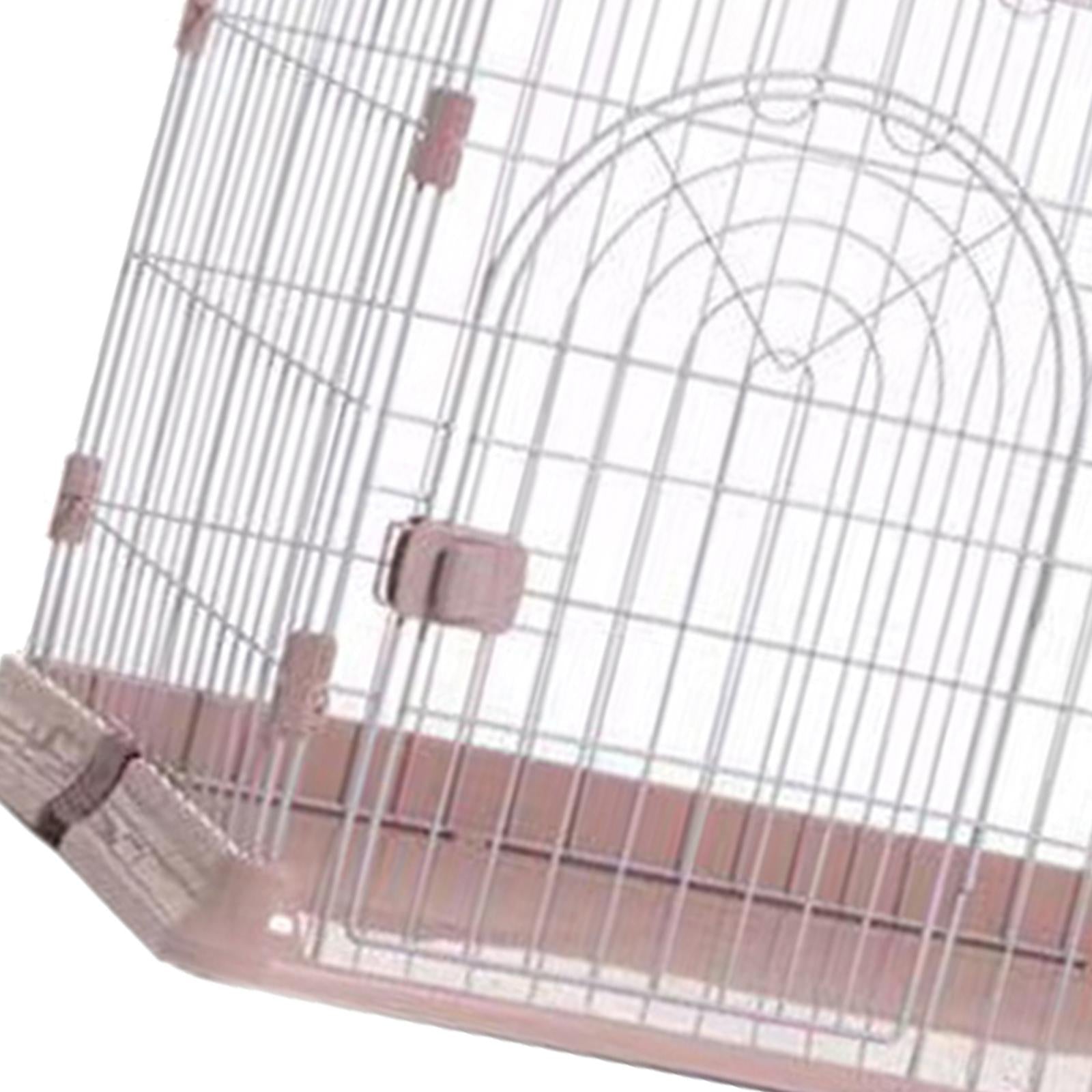 Pets Crate，Dog Crate for Medium Large Small Size Dogs，Dog Cage Portable Strong Metal Pet Kennel，Dog Door Animal Pet Cage Pet Travel Carrier，Dog Kennel with Tray for Training Indoor pink L