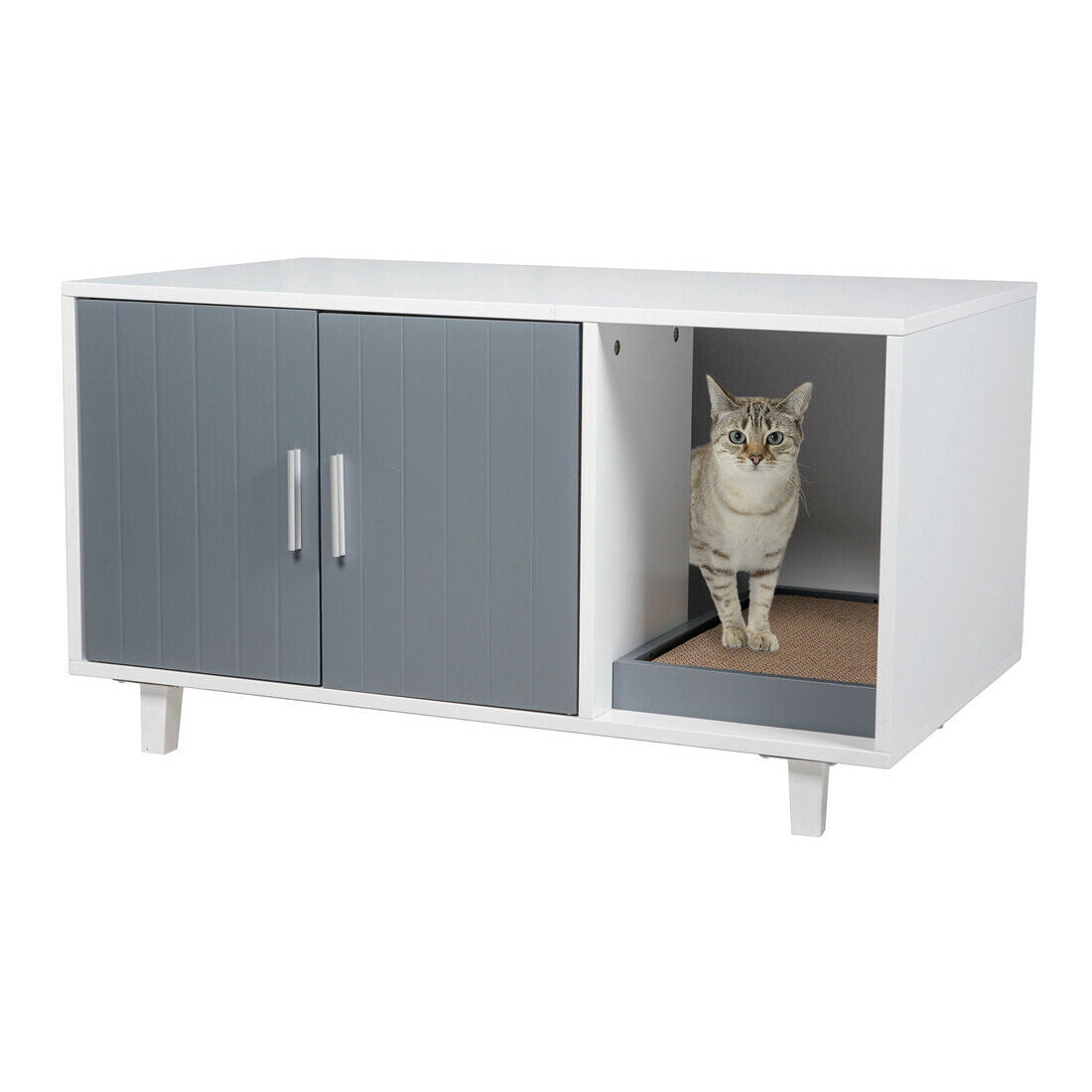 Modern Pet Crate Cat Washroom Hidden Litter Box Enclosure House Table