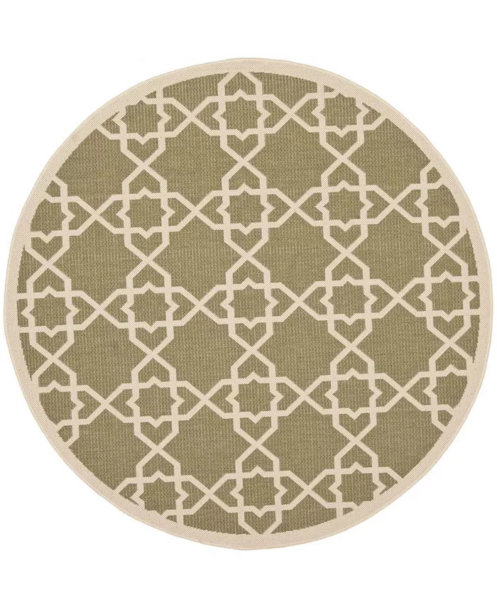 Safavieh Courtyard Green and Beige 5'3