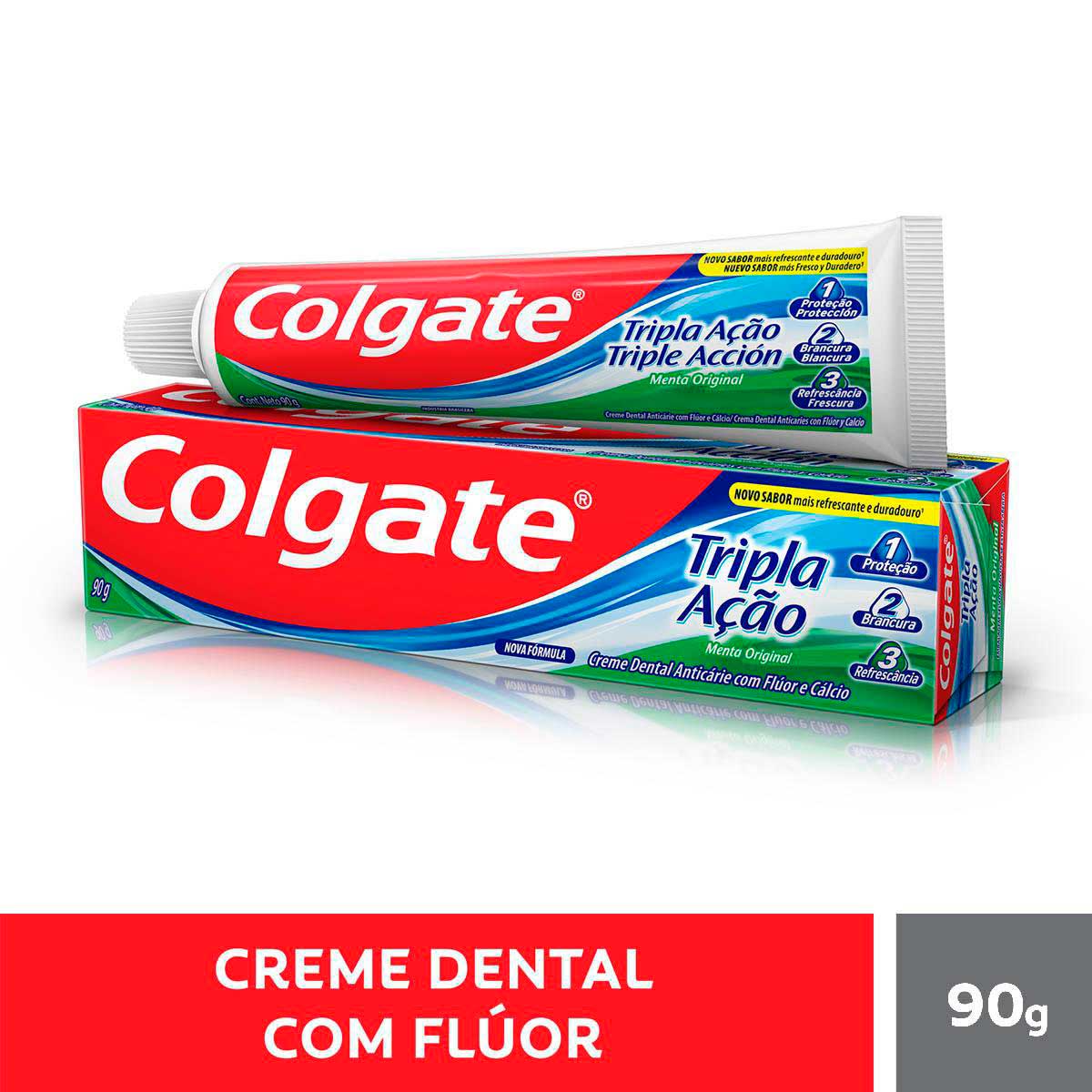 Creme Dental Colgate Tripla Acao Menta Original 90g