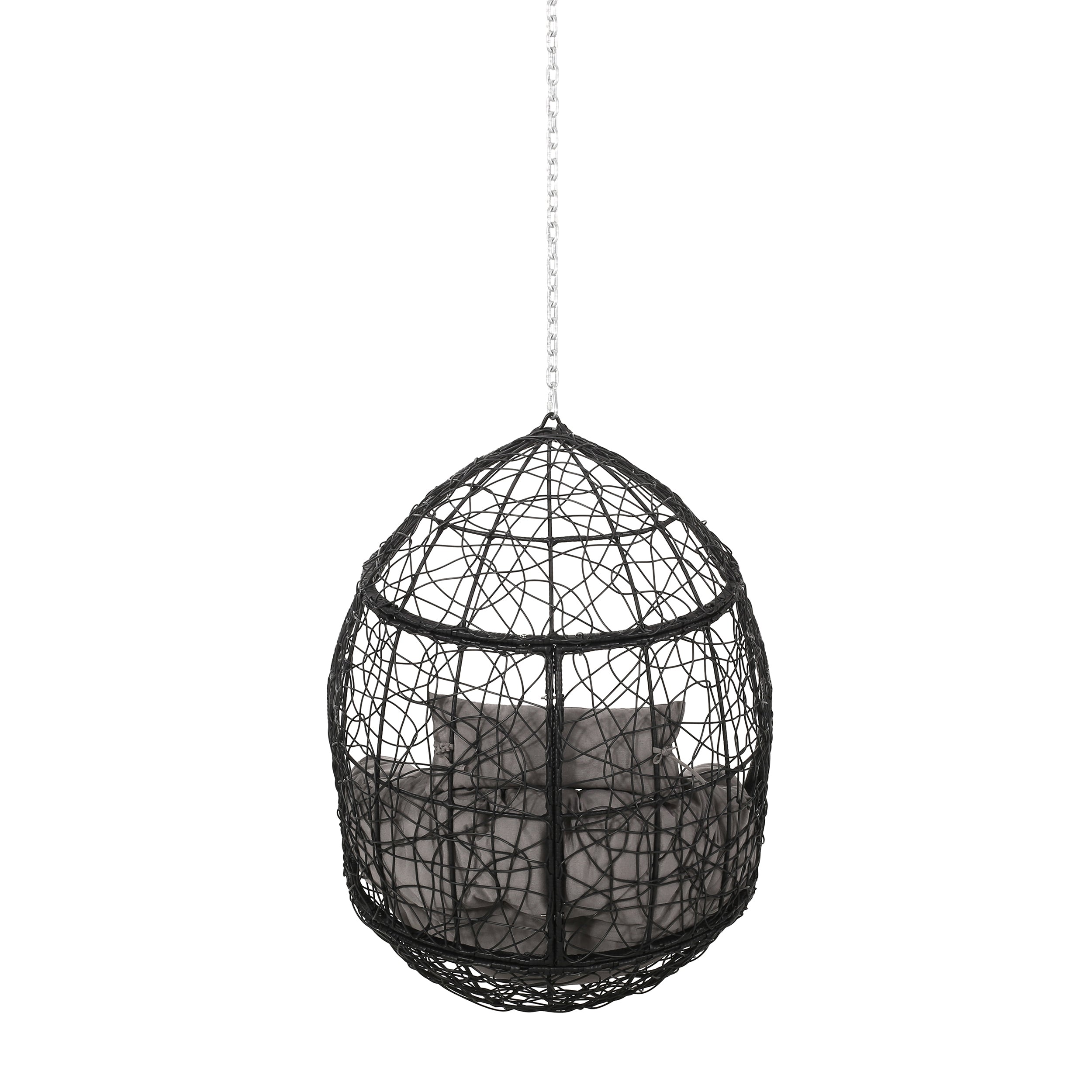 Alannah Outdoor and Indoor Wicker Hanging Chair with 8 Foot Chain (NO STAND)