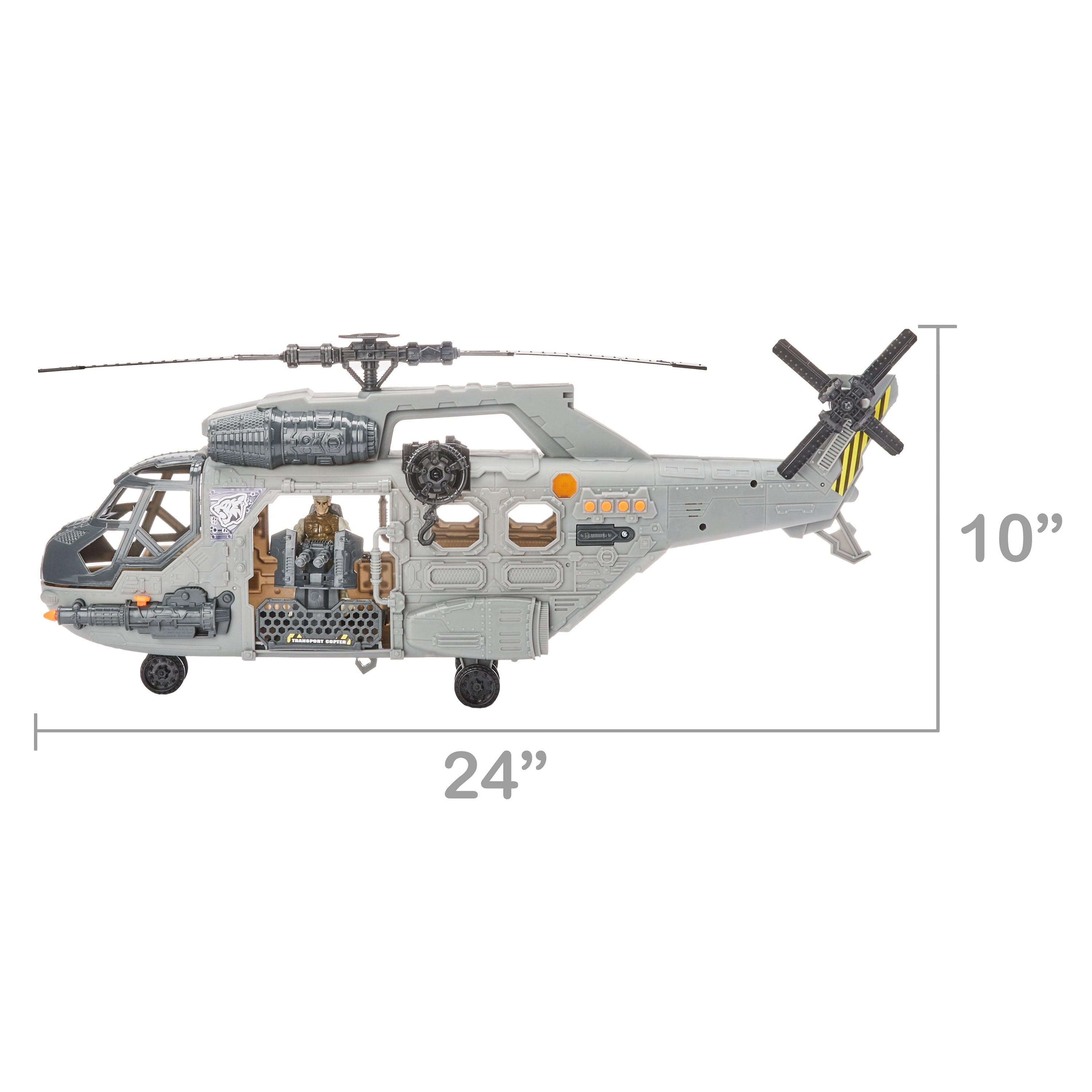 Kid Connection Military Giant Copter Play Set， 57 Pieces