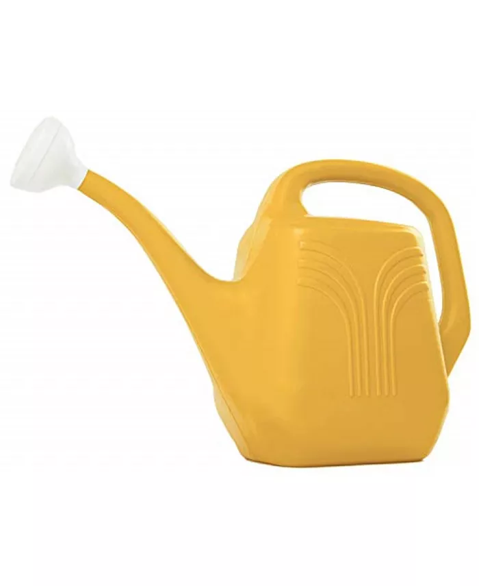 Bloem Deluxe Plastic Watering Can， Earthy Yellow， 2.5 Gallons