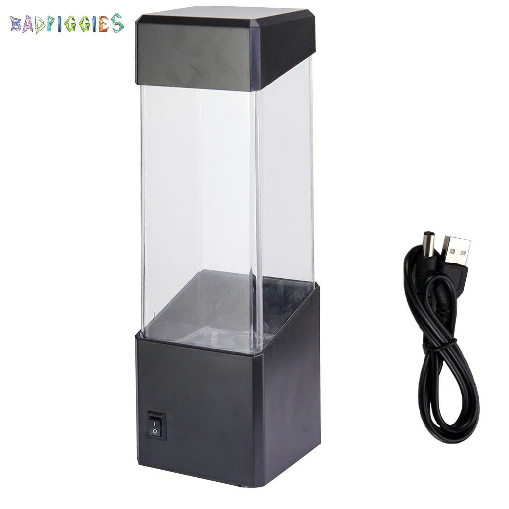 BadPiggies Led Jellyfish Tank Night Light Electric Variable Color Table Aquarium Lamp for Kids Gift