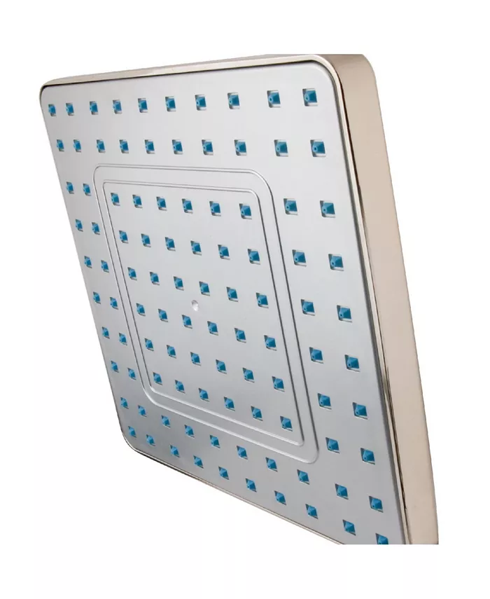 Kingston Brass Claremont Full Spray Square Rain Shower in Brushed Nickel
