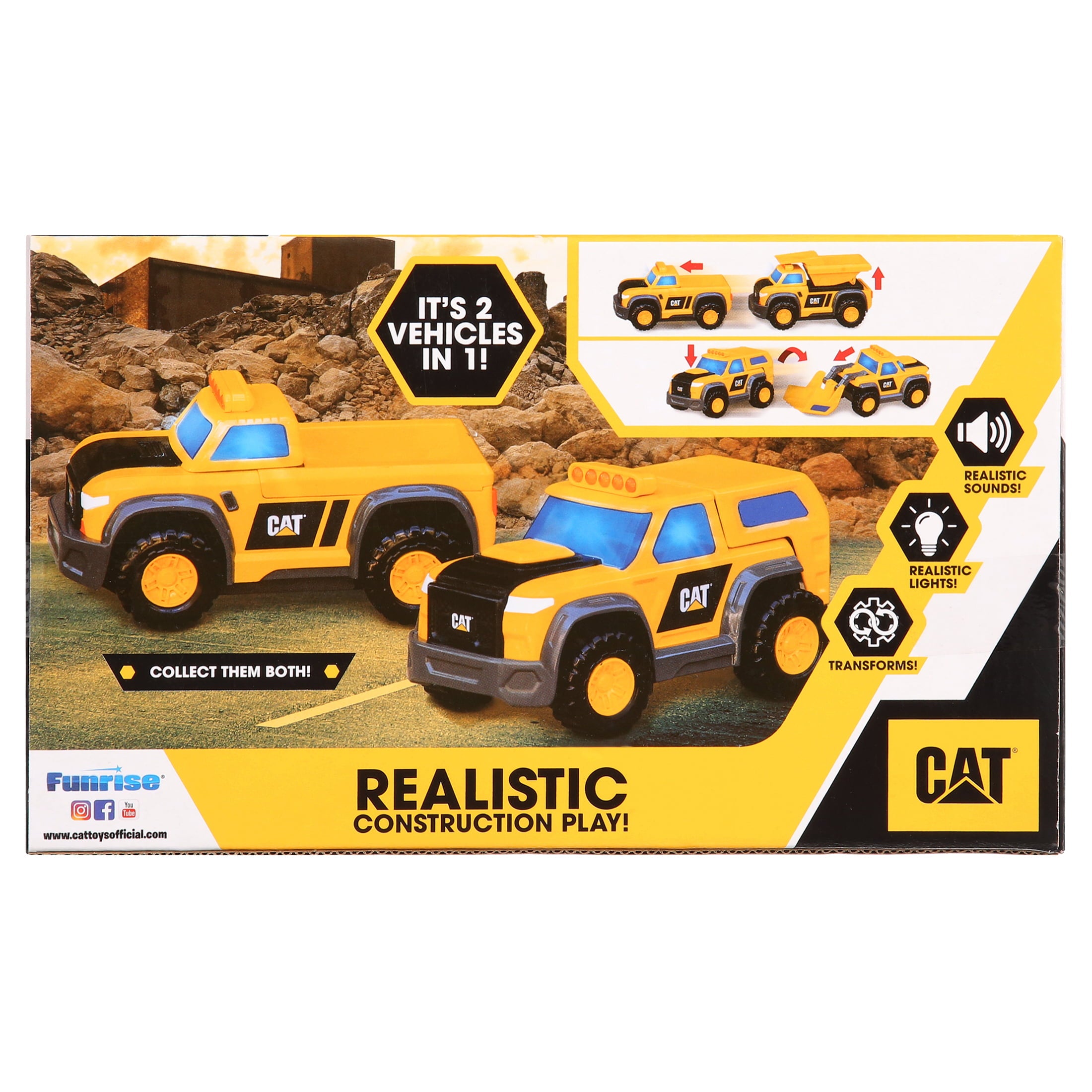 Cat Constructors Transforming Dump Truck Toy vehicle.