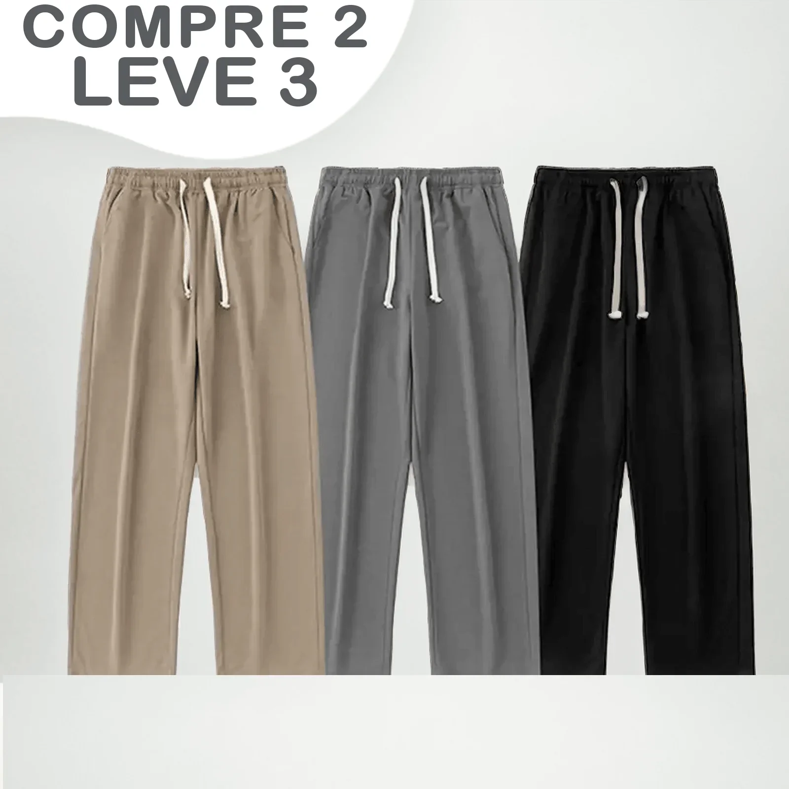 (Compre 2 e Leve 3) Calça Unissex Urban™ em Tecido Seda Gelo com Secagem Rápida / A Escolha Ideal para Pessoas que Priorizam Estilo e Conforto!