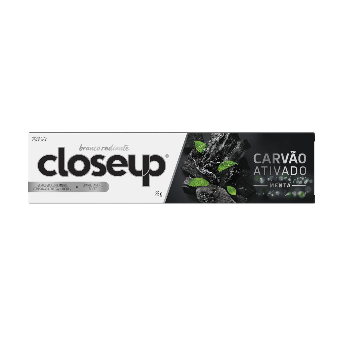 Creme Dental Carvao Ativado Menta Closeup 85g