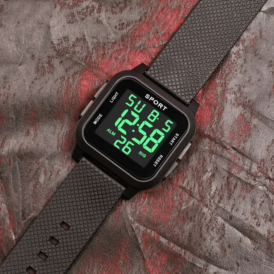 LIUYANGTIAN Kids Digital Watch Waterproof Military Electronic Wristwatch for Boys Teen Outdoor Sports Alarm Clock Multifunctional LED Watch