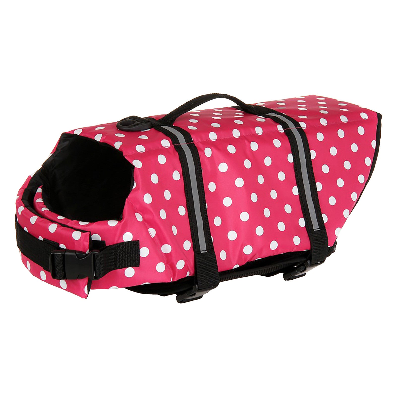 STEADY Dog Life Jacket With High Buoyancy And Durable Rescue Handle For Small To Medium Large Dogs - Pink