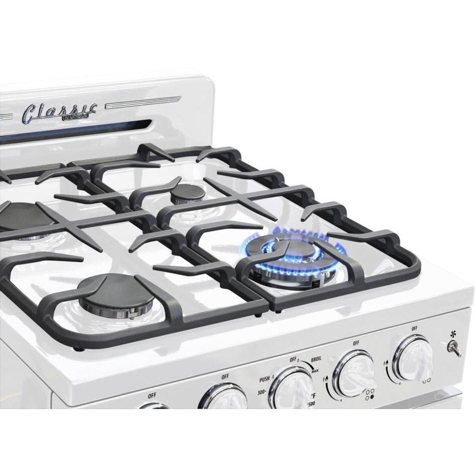 Unique Appliances 24-inch Freestanding Gas Range with Convection Technology UGP-24CR W