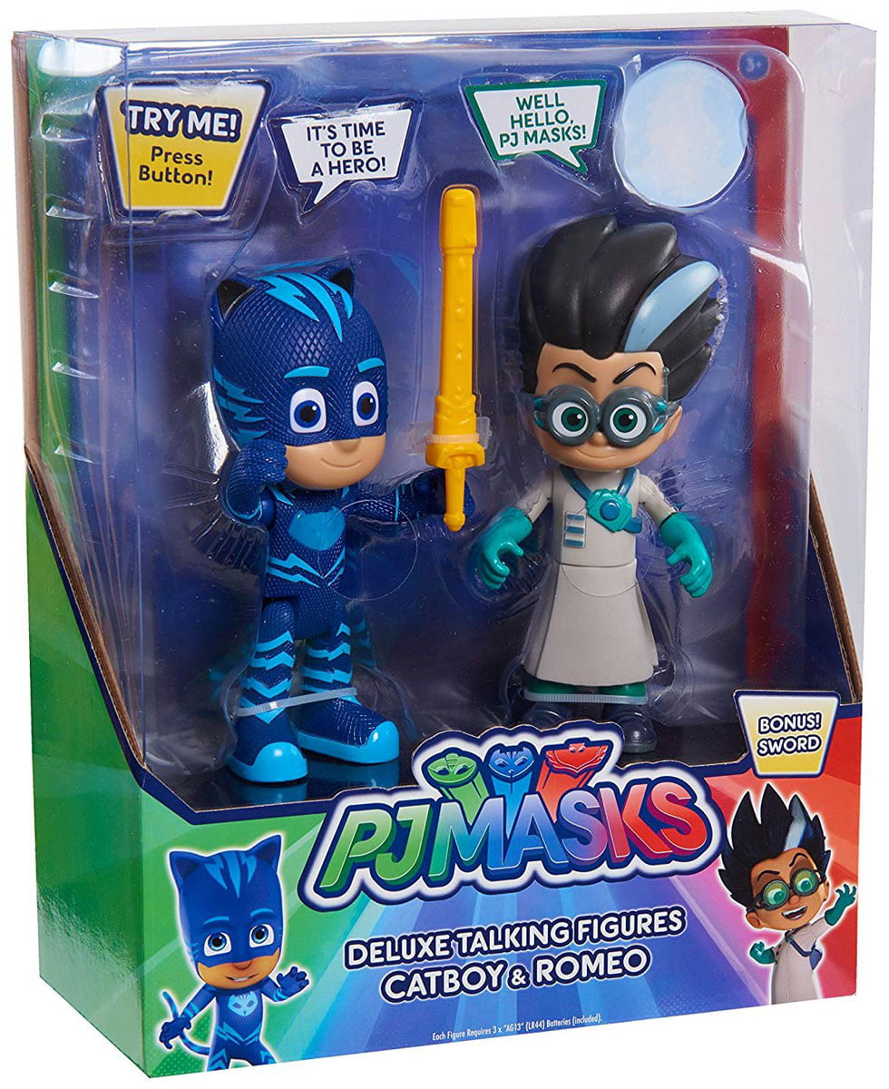 Disney Junior PJ Masks Catboy and Romeo Talking Action Figure 2-Pack [Bonus Sword]