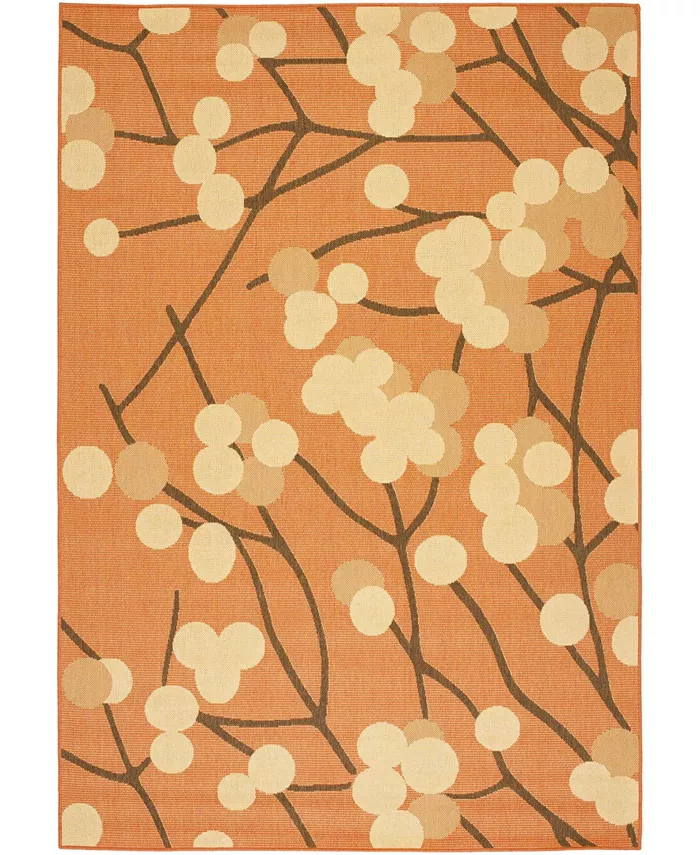 Safavieh Courtyard Terra Natural and Brown 8' x 11' Outdoor Area Rug