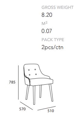 CAITLIN Dining Chair - Dim Grey