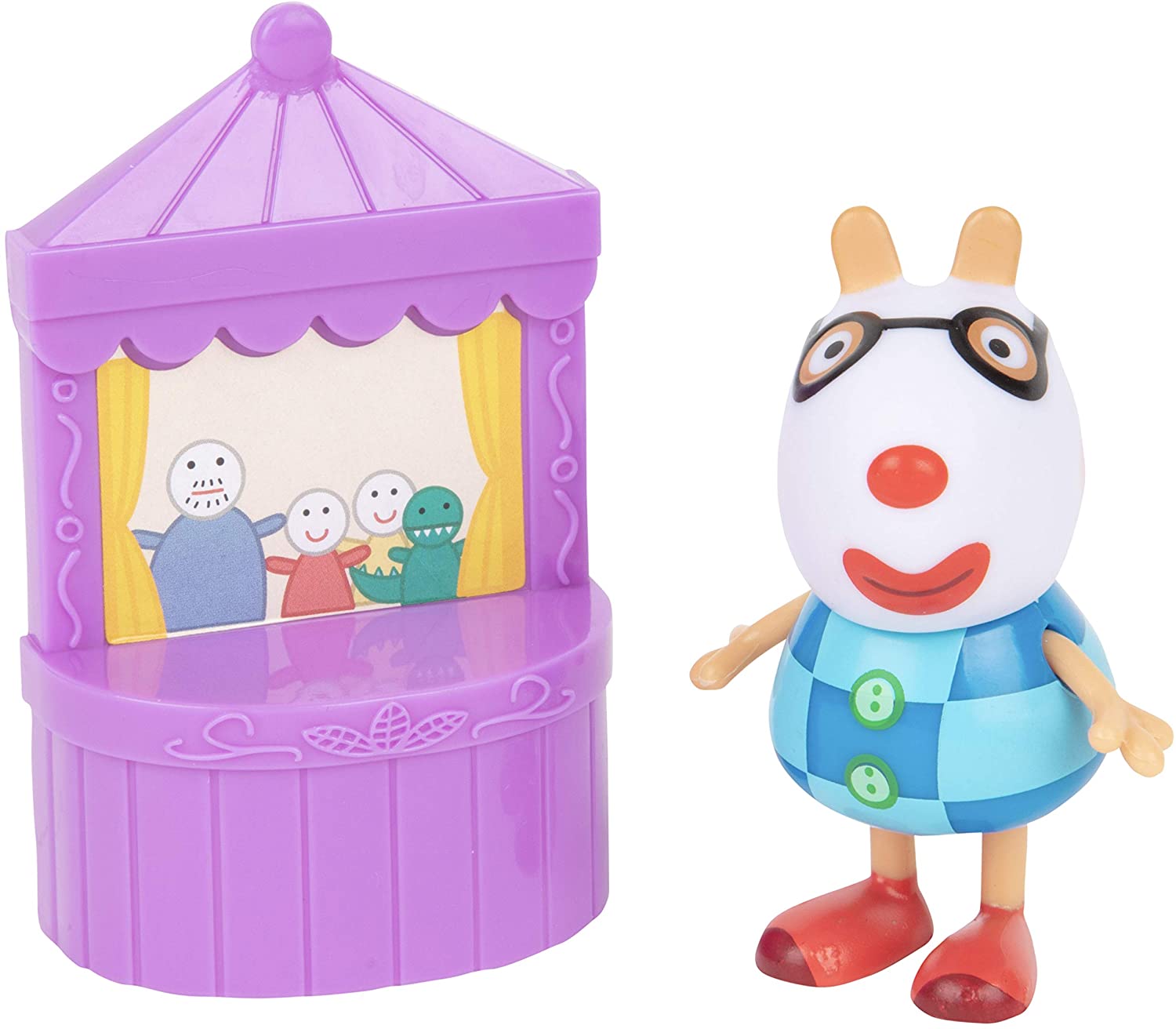 Peppa Pig Birthday Party Playset， 5 Pieces - Includes Peppa and Pedro Figures， Pinata， Puppet Show and Tree - Ages 2+