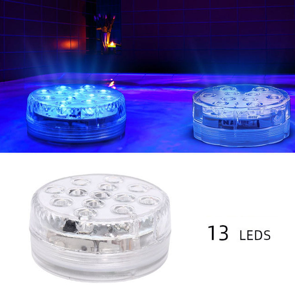 Best Choice RGB LED Aquarium Light Fishtank Underwater Decorating Lamp Submersible Swimming Pool Remote Control Light， 1pc， 8.5cm