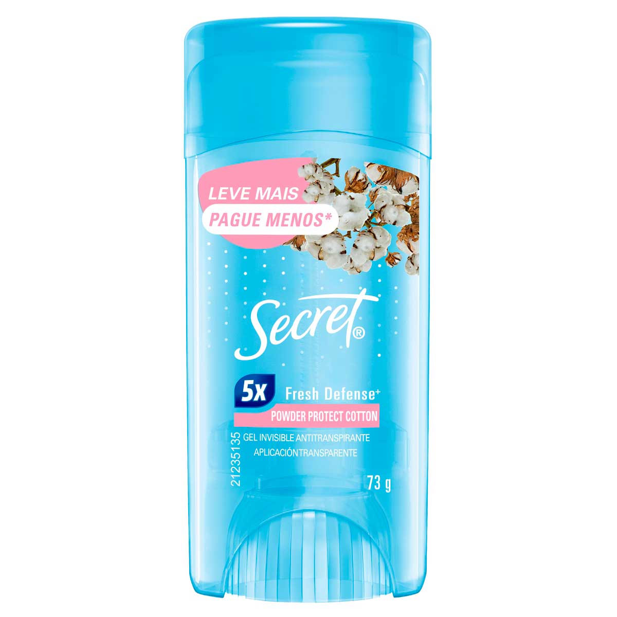 Antitranspirante Gel Secret Powder Protect Cotton 73g Leve Mais Pague Menos